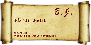 Bódi Judit névjegykártya
